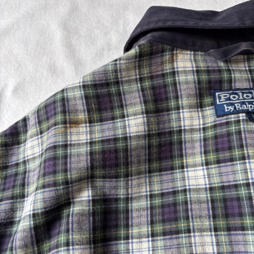 [名作] 90s POLO by RL 2way コットンスイングトップ 茄子紺