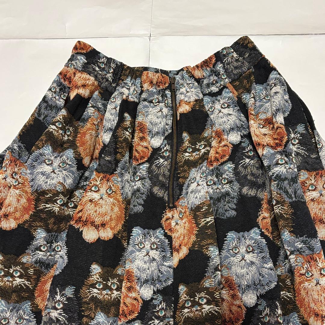 mmts マミタス BEAMS ビームス 猫がいっぱいスカート ゴブラン織り