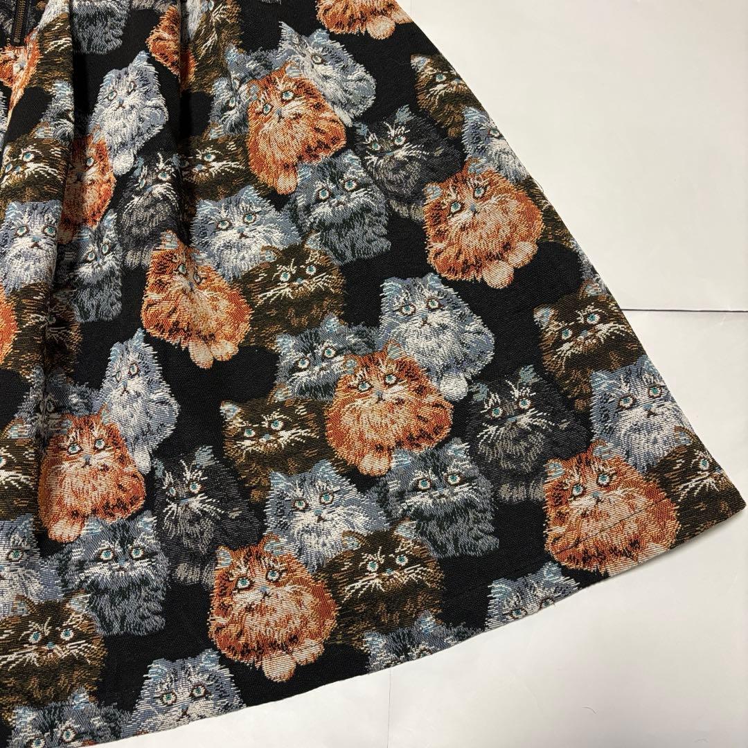 mmts マミタス BEAMS ビームス 猫がいっぱいスカート ゴブラン織り