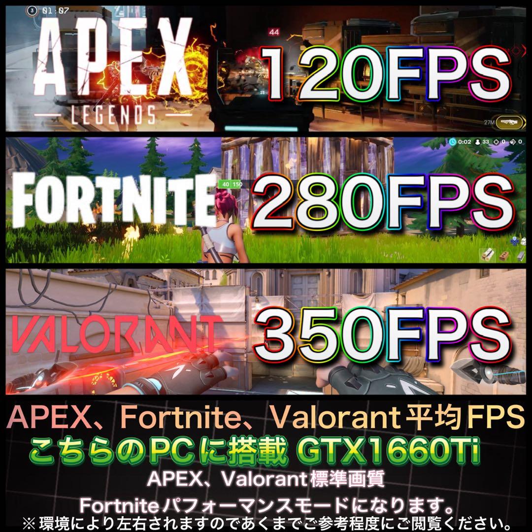 PCデビューに◎GTX1660Ti搭載すぐ使えるゲーミングPCフルセット
