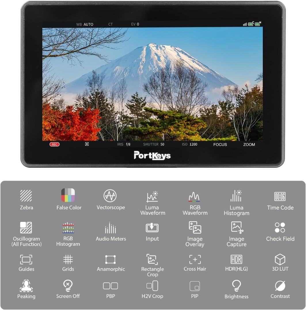 Portkeys BM5IV WR 5.5インチカメラモニター タッチパネル