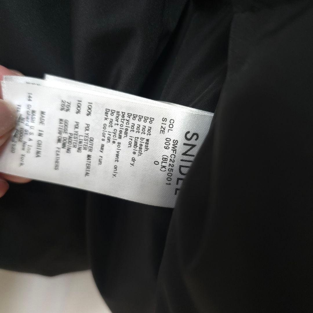 SNIDEL 西川　レディモッズダウンコート ブラック　スナイデル　ダウン