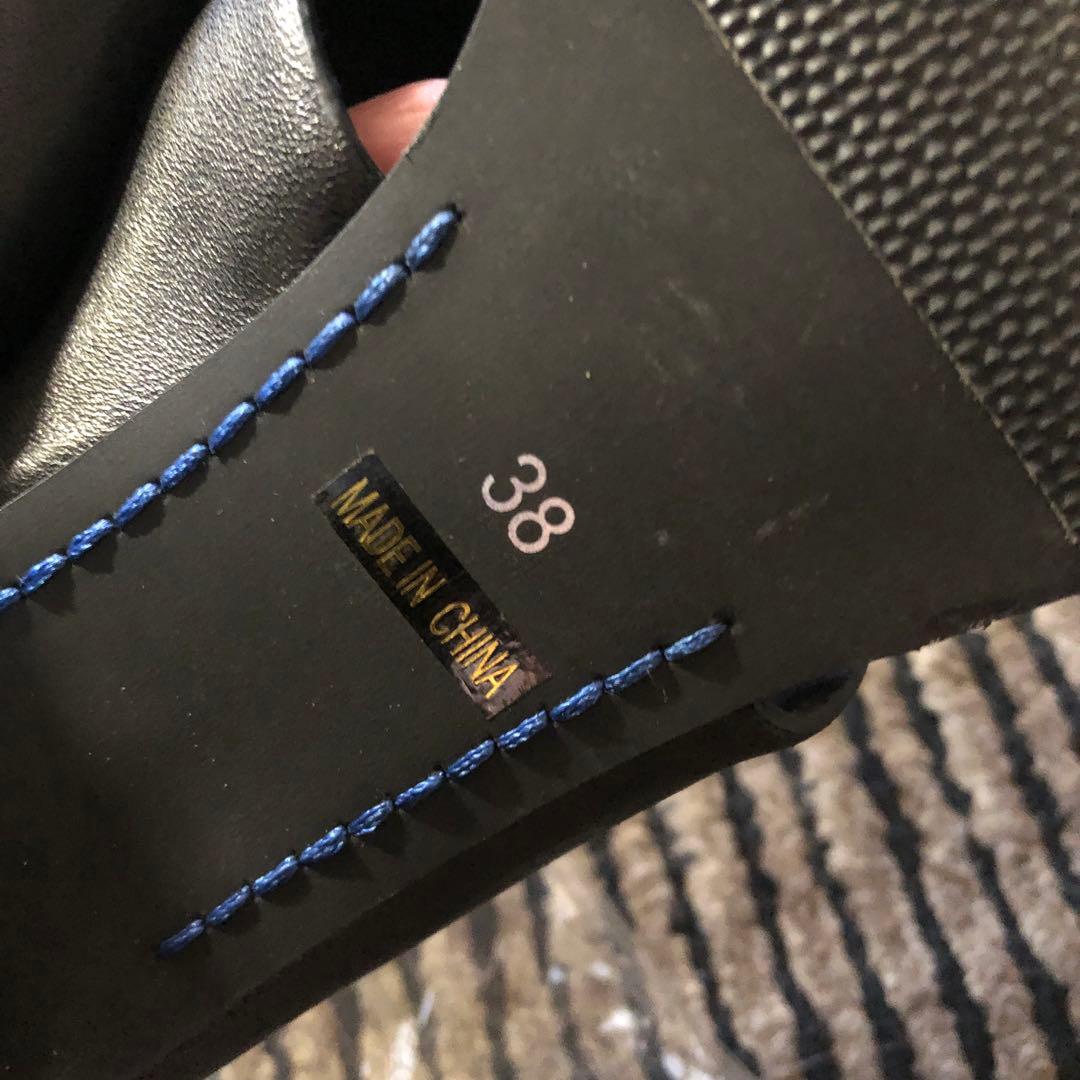 美品　アンスリード　サイドカットスクエアミュール