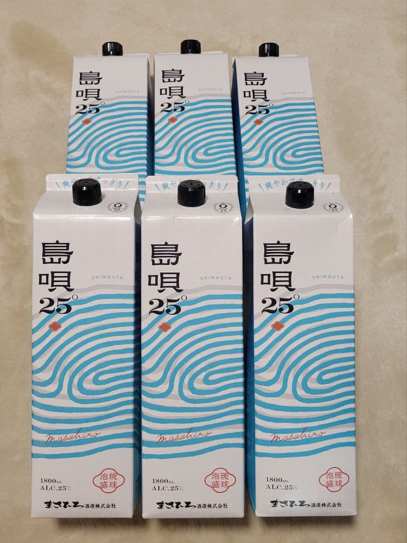 泡盛 島唄 25° 1800ml 6本セット　★激安価格★ 送料込み
