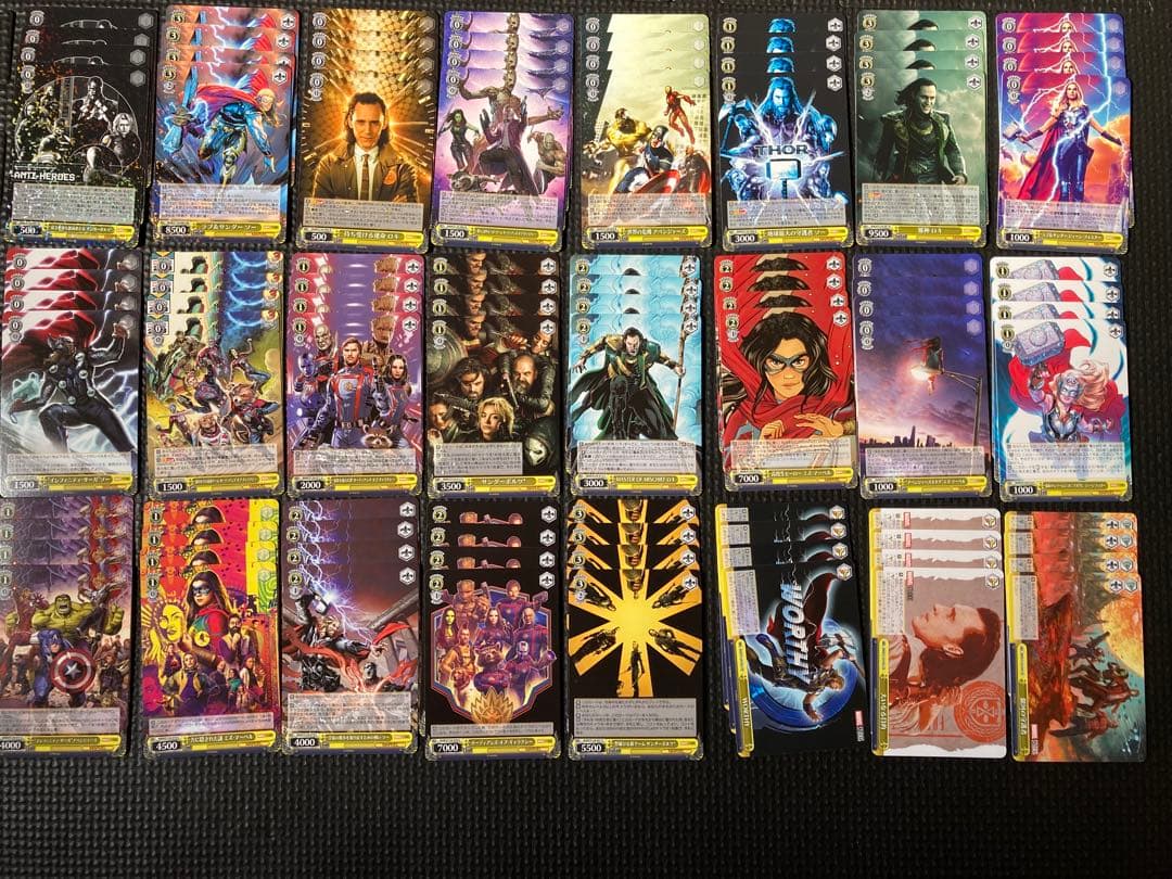 ヴァイスシュバルツ　MARVEL初弾・2弾・3弾4コンセット