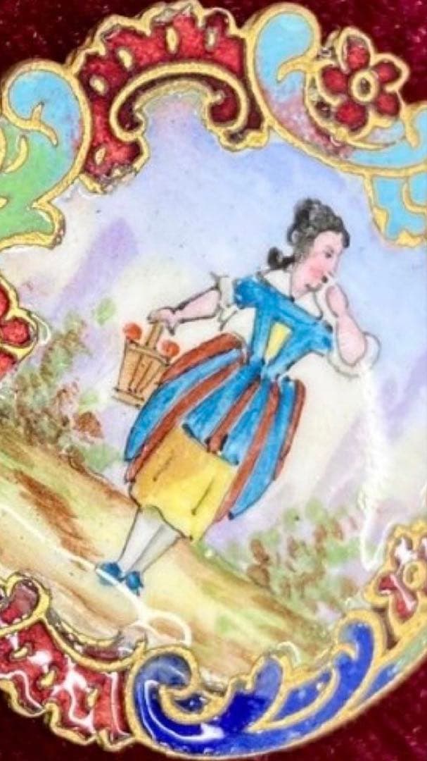 たかまま様　⬇️【希少】アンティーク エナメル手書き　ボタン