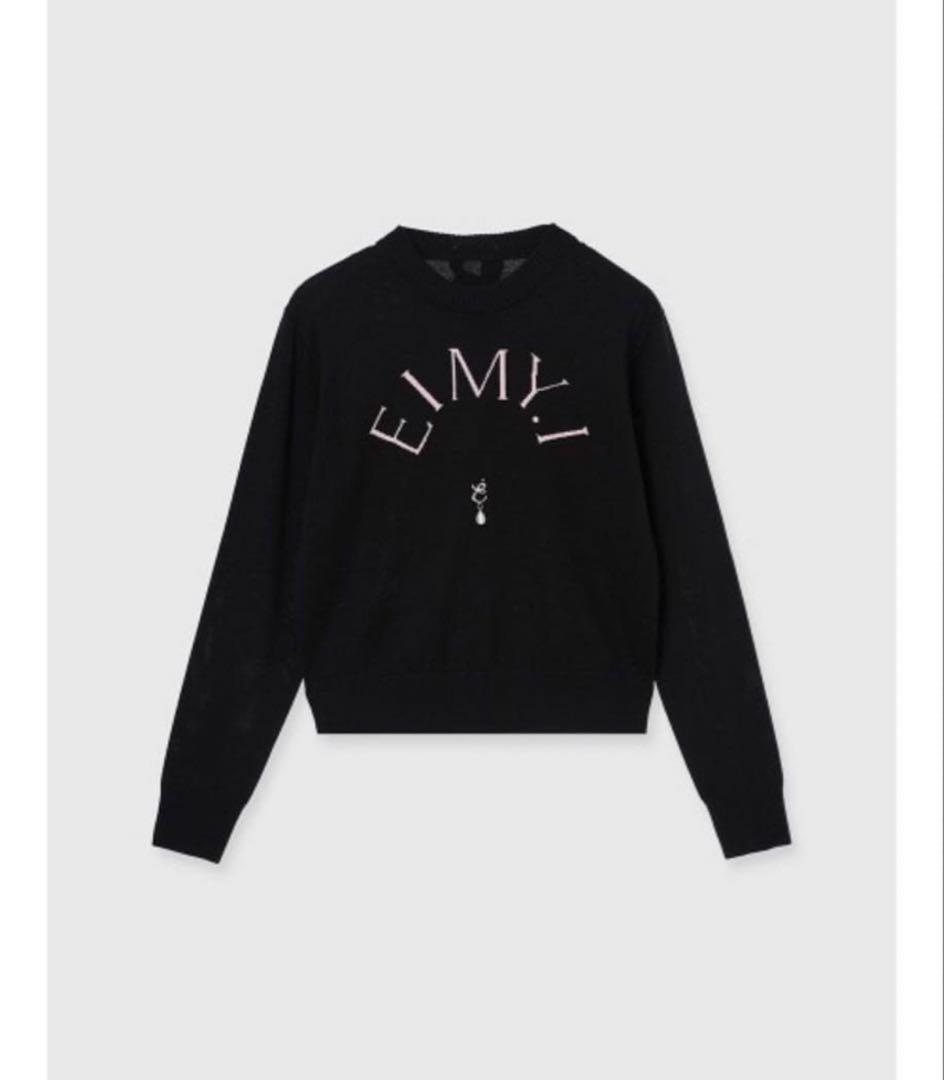 お値下げ！EIMY ロゴニットプルオーバー ブラック