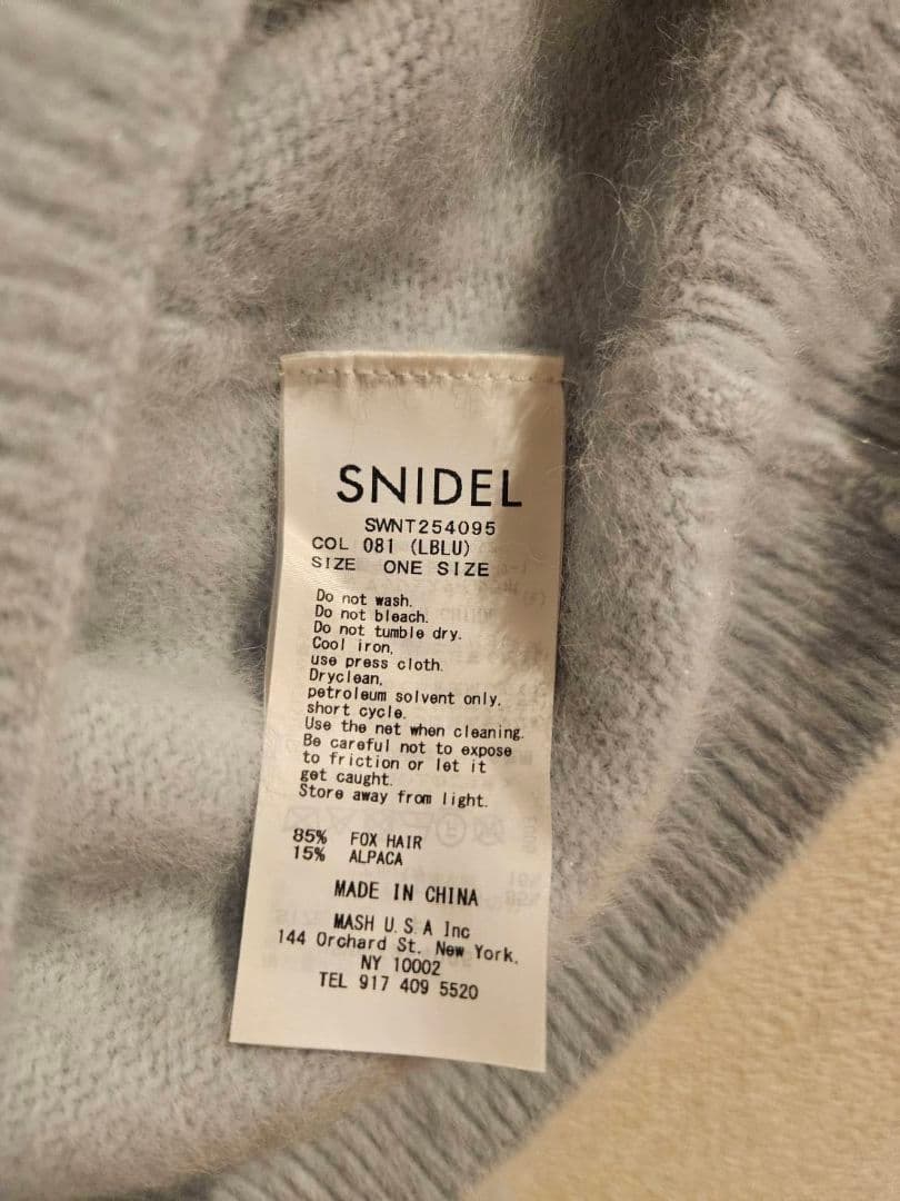 【2025AW今季新作】フォックスアルパカオフショルプルオーバー SNIDEL