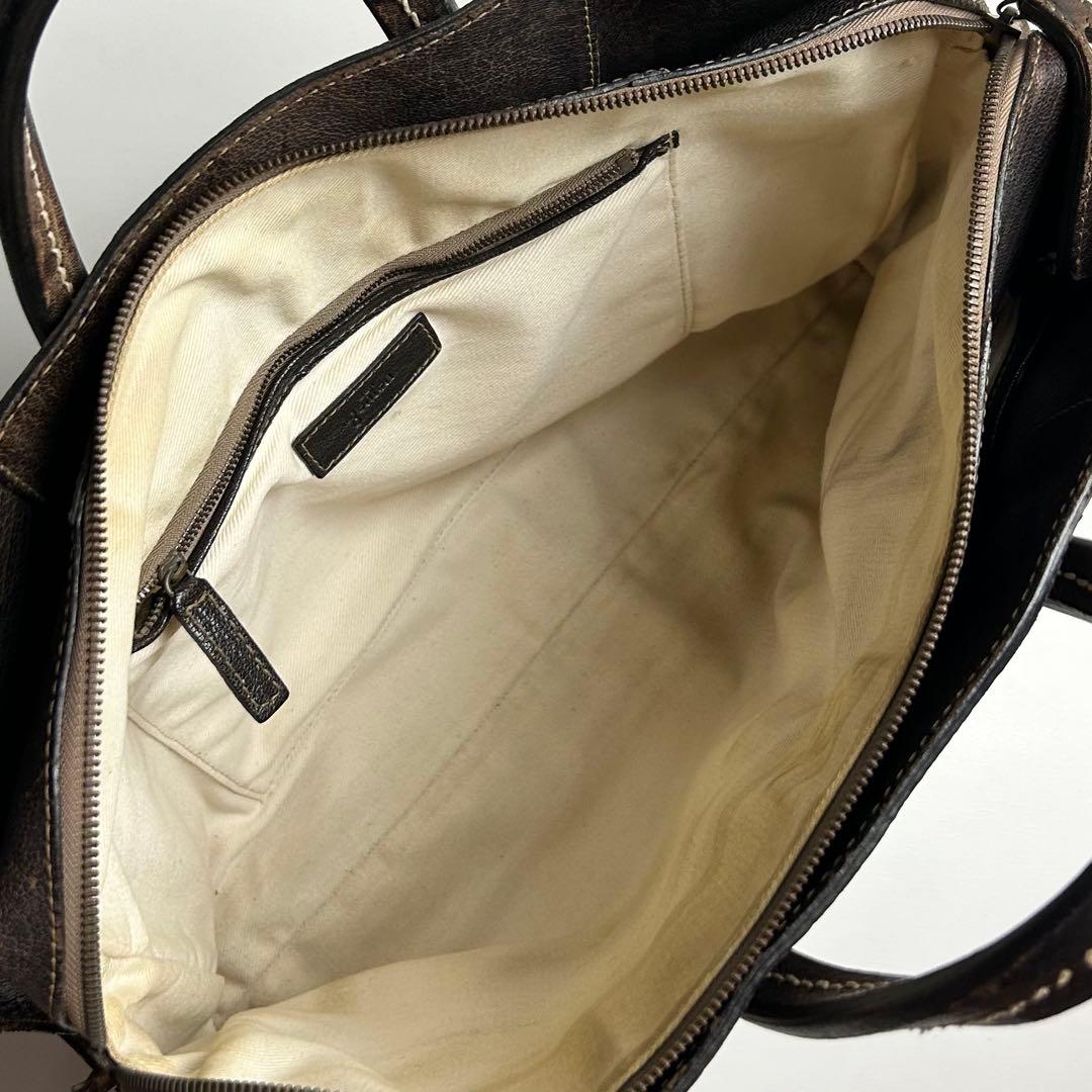 【希少】ダンゲンテン/アンティーク加工レザーブリーフケース/ビジネスバッグ/鍵付