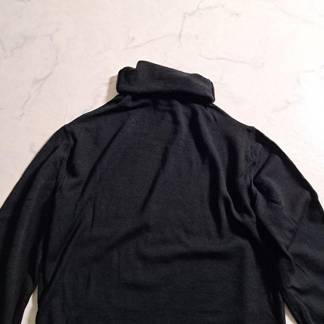 ジョンスメドレー タートルネック セーター ウール100% ブラック S