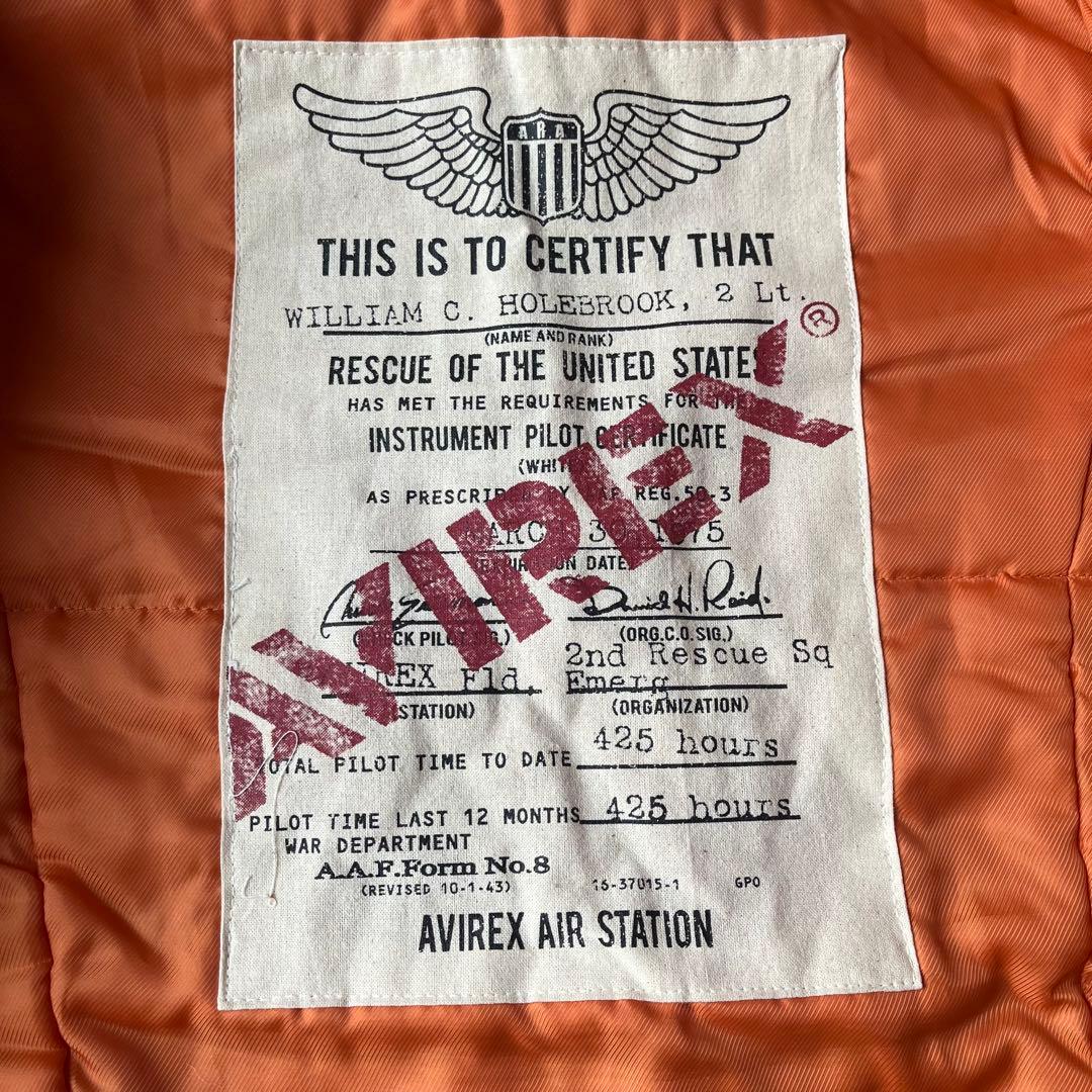 美品✨AVIREX N-2Bフライトジャケット 短尺 ファー脱着可 S Y2K