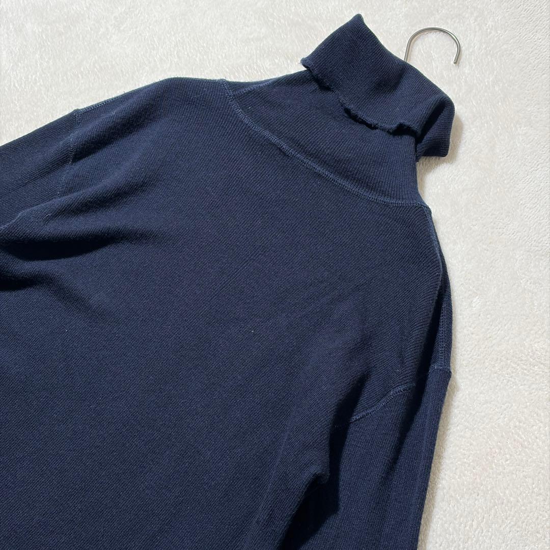 ドゥーズィエムクラス　jersey タートルネック　ニット　セーター　ウール　紺