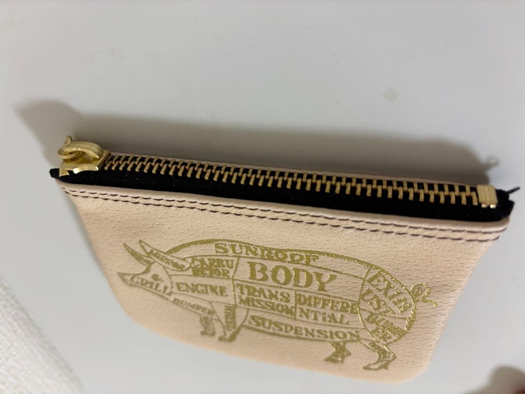 PORKCHOP GARAGE SUPPLY × 福祿　　WALLET 茶×金