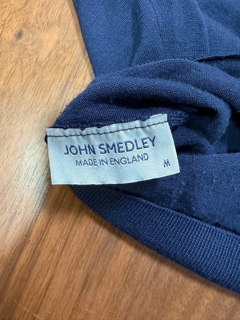 JOHN SMEDLEY ネイビー モックネックセーター M