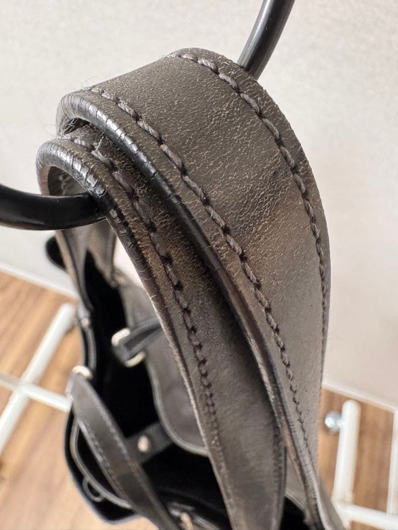 Daniel&Bob イタリア製 本革 レザートートバッグ 黒 肩掛け可