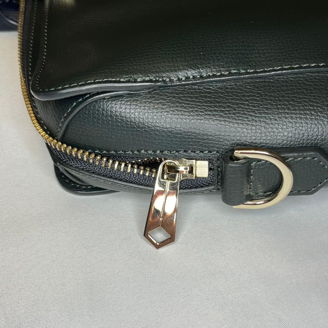 ポールスミス トートバッグ レザー 肩掛け B4 緑紺