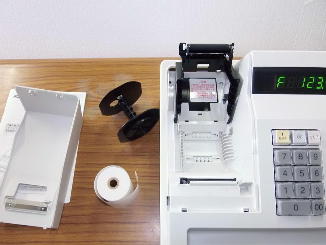 21年製美品130設定無料横型領収証シャープインボイスレジスターXE-A147