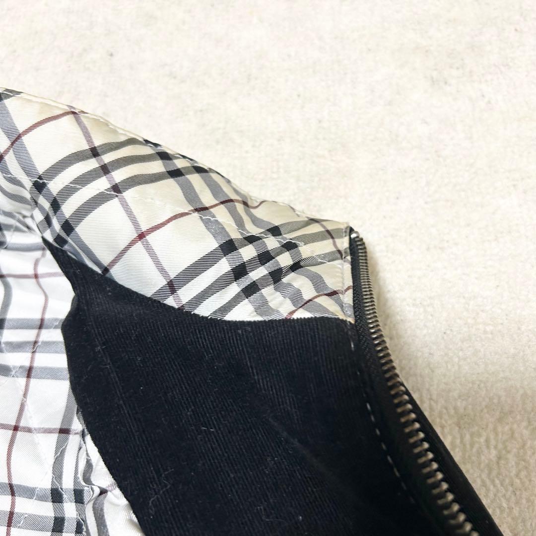 美品　バーバリーブラックレーベル　レザージャケット　ライダース　ノバチェック