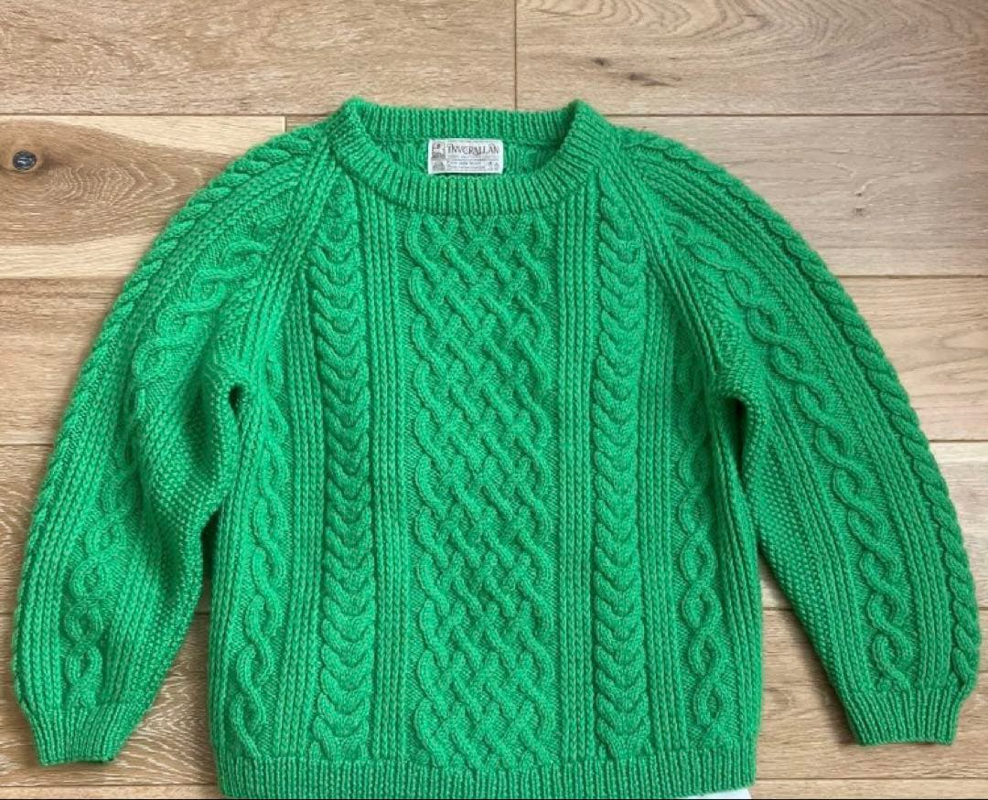 インバーアランINVERALLAN 1A茶タグクルーネックニットセーター