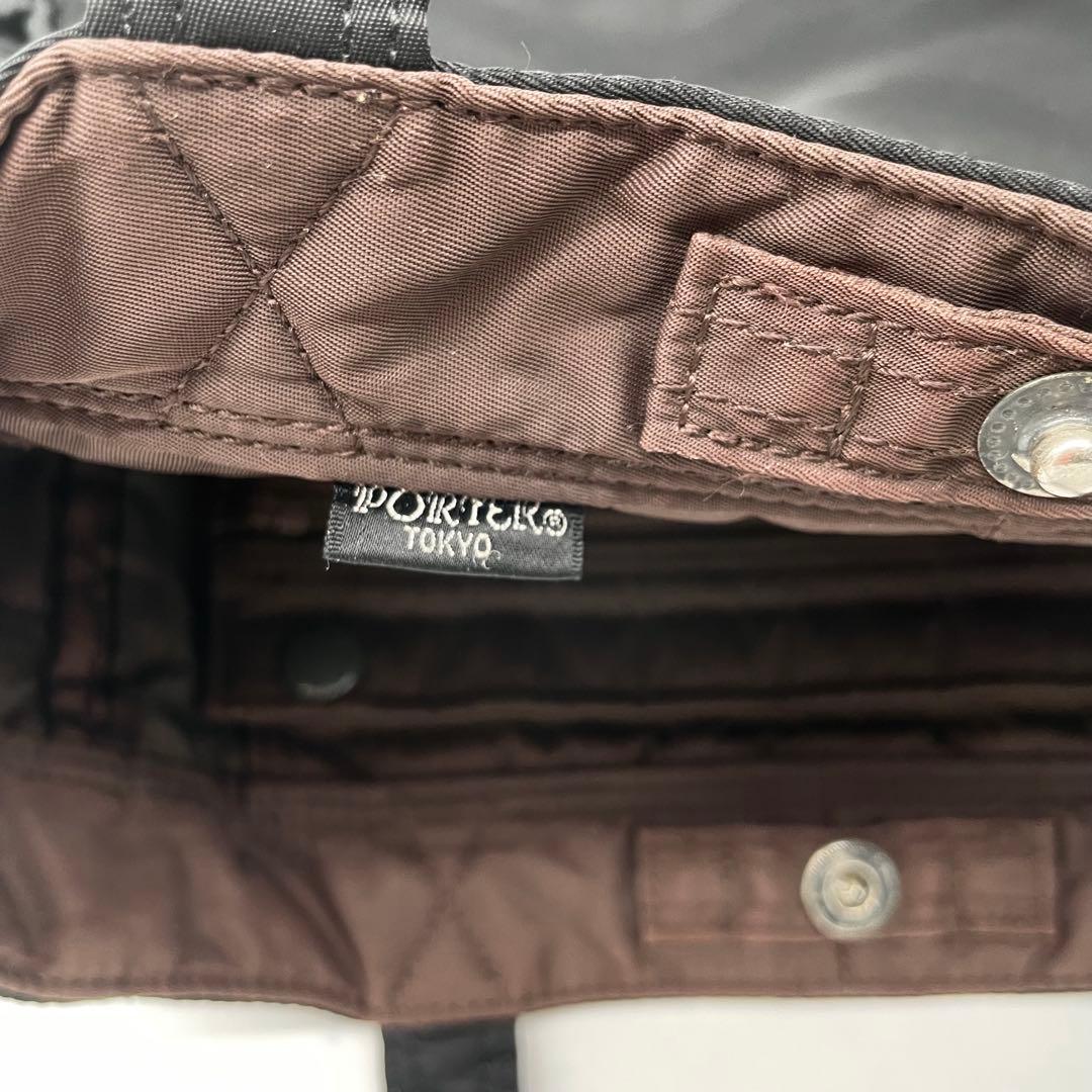 PORTER ポーター　クリーム　タンカー　トートバッグ　ブラック　美品