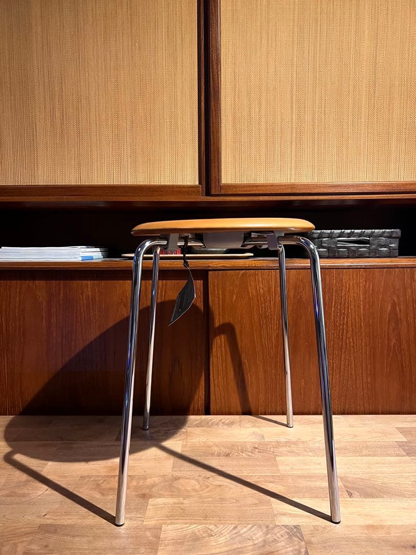 正規品 ドットスツール ワイルドレザーウォルナット/クローム脚【C】