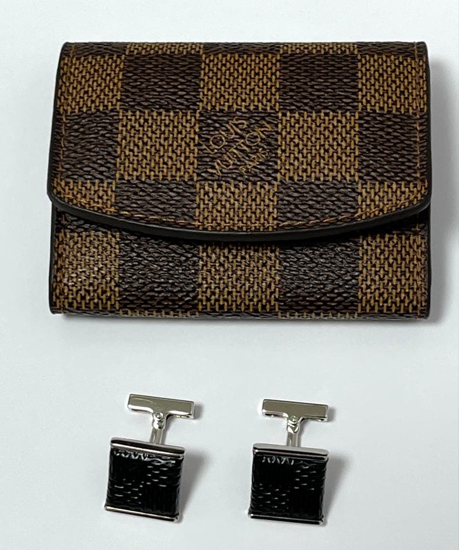 ルイヴィトン カフス レザー カフリンクス