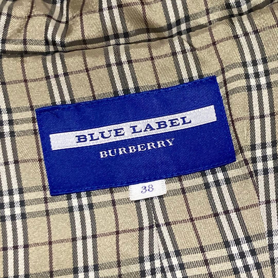 希少 バーバリーブルーレーベル ダッフルコート ノバチェック アイボリー 38