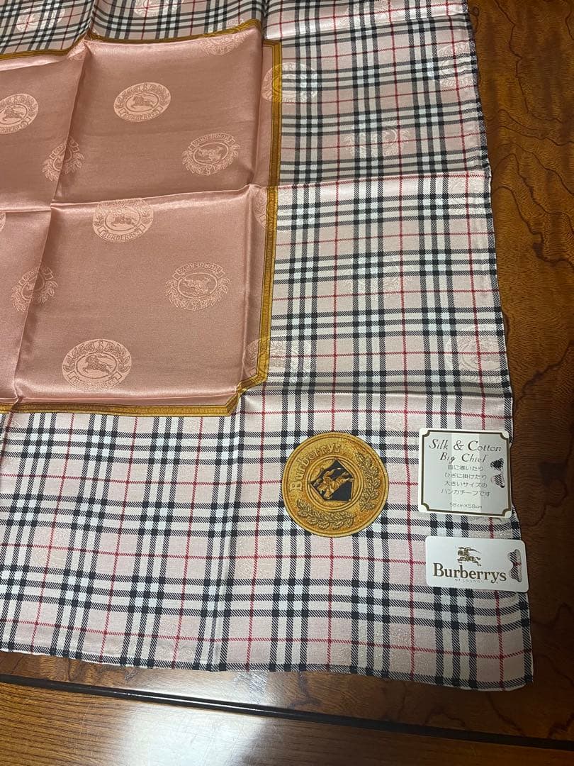 H*a様 Burberrys シルク&コットン チェック柄ハンカチーフ4枚セット
