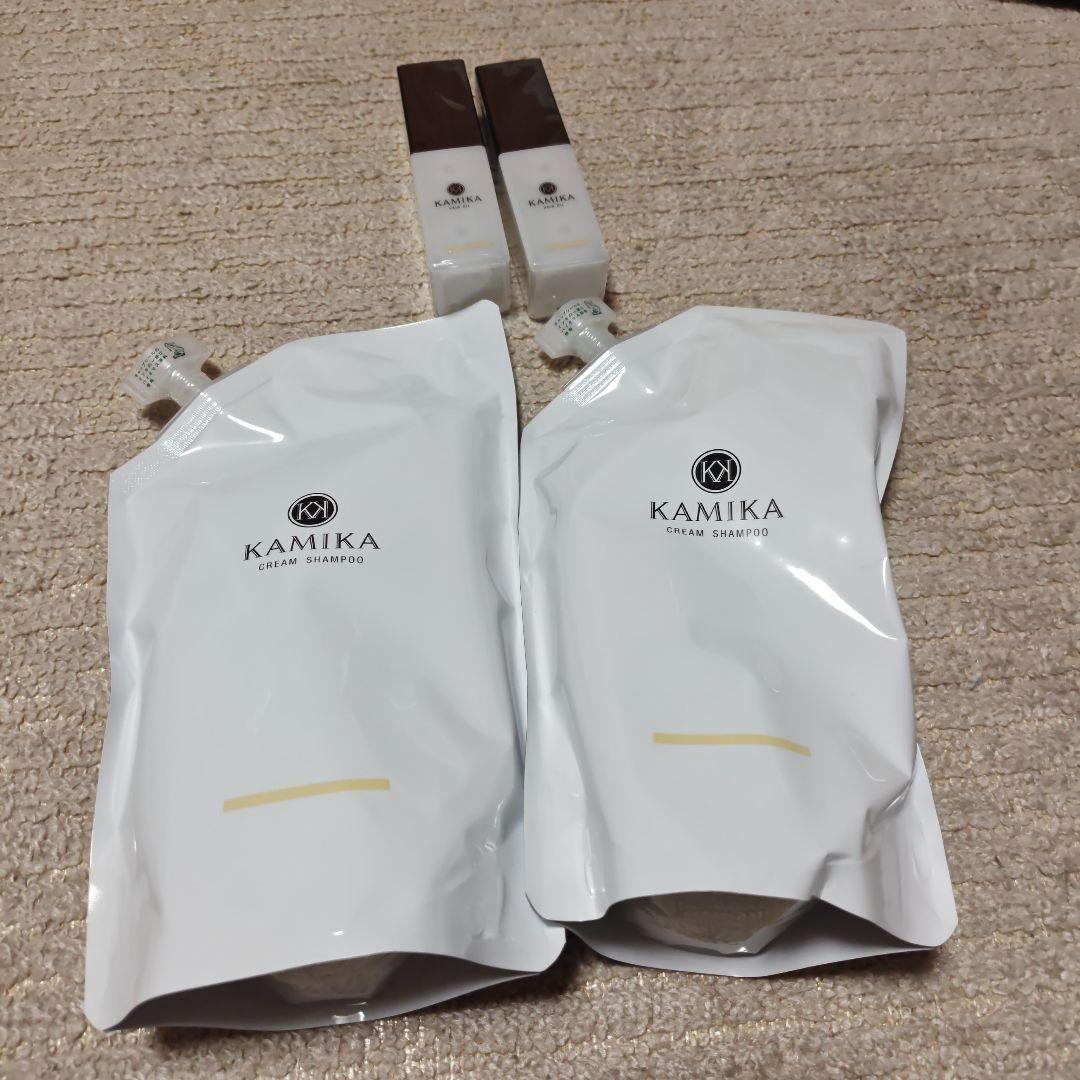 KAMIKA　クリームシャンプー　詰め替え2袋&ヘアオイル2本