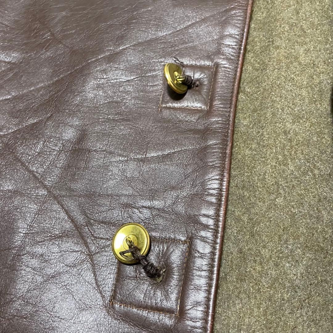 ベルギー軍 レザー ジャーキンベスト ブラウン