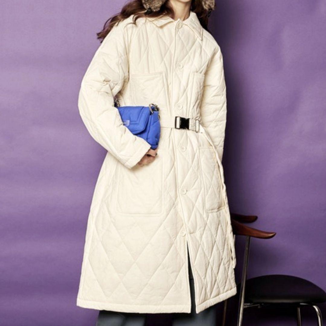 美品♪メゾンスペシャル×ユニバーサルオーバーオール フリーザーコート ホワイト系