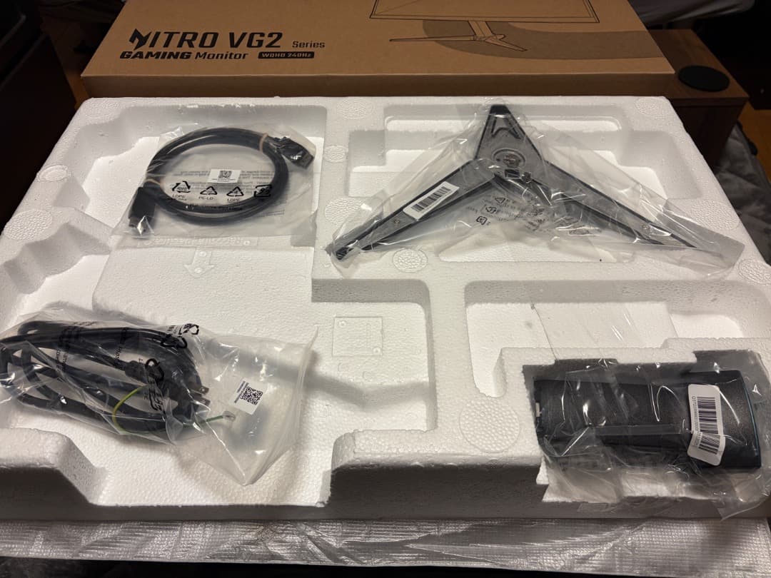 Acer 27インチモニター WQHD 240Hz VG272UW2bmiipx