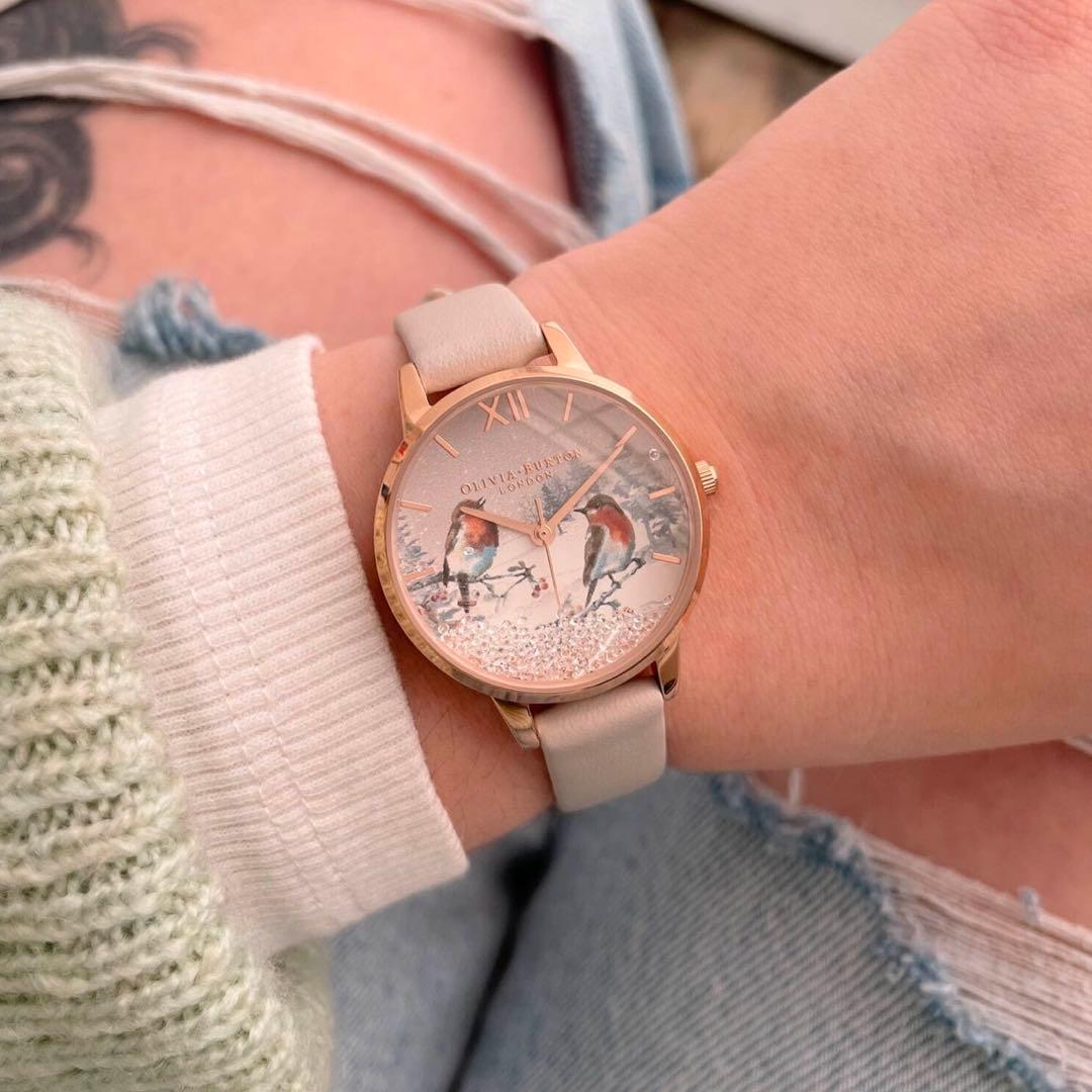 【OLIVIA BURTON】伊勢丹新宿店限定 腕時計 鳥 レザーベルト