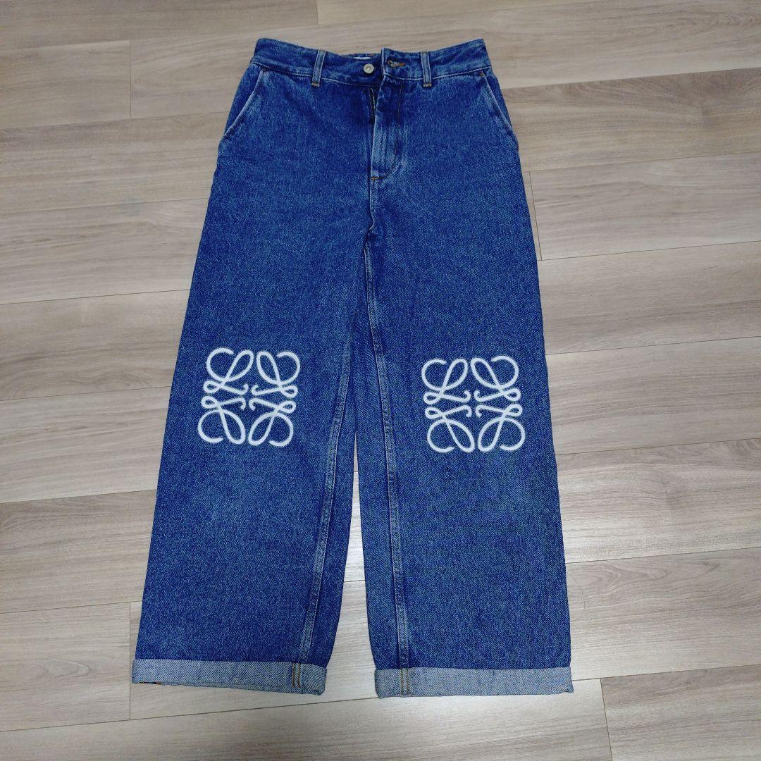 34 タグあり LOEWE アナグラム バギーパンツ　ロエベ ワイド デニム