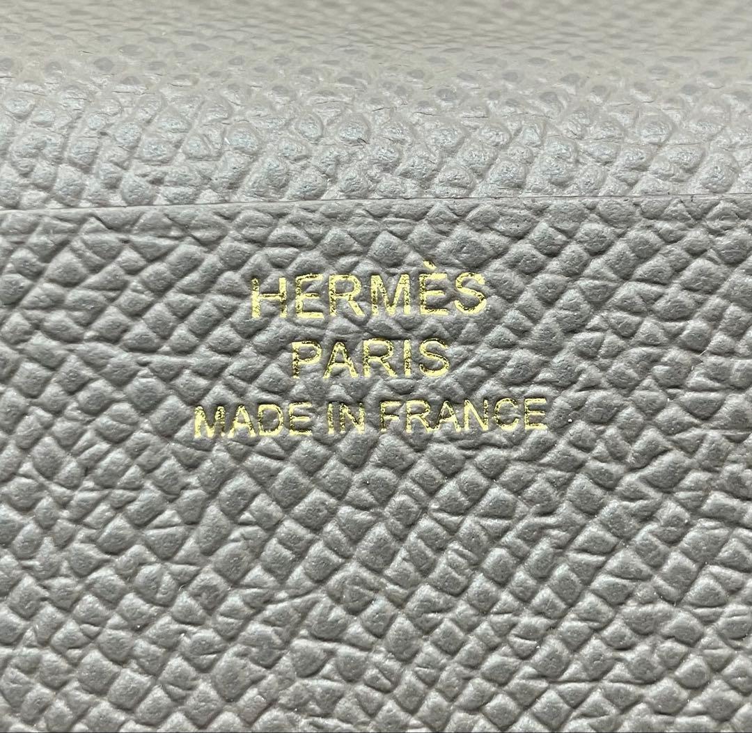 ⭐️ 極美品 エルメス ベアン スフレ 長財布 グレー エタン 鑑定済