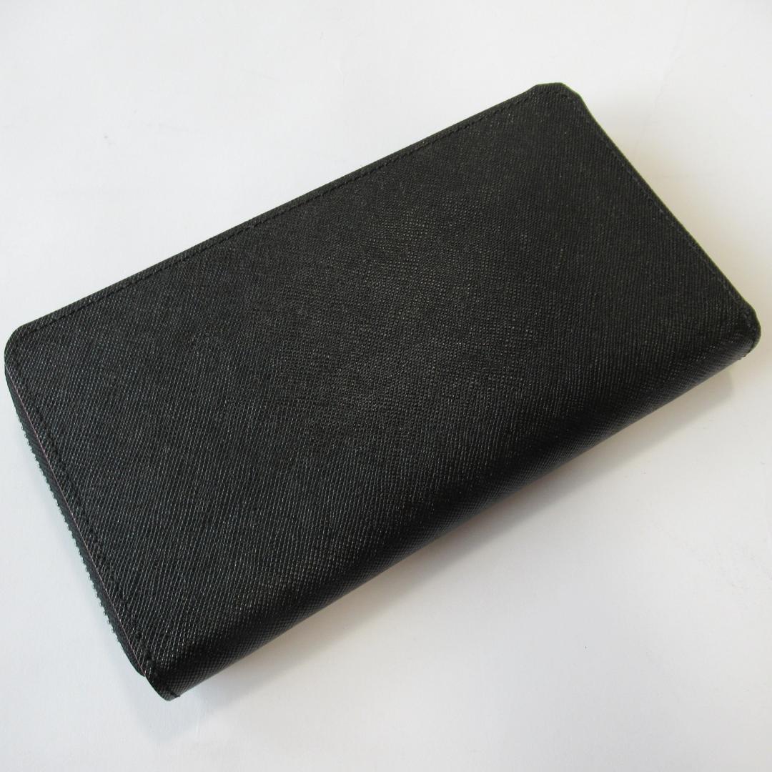 ブラックレーベルクレストブリッジ新品ブラック ラウンドジップウォレット/財布