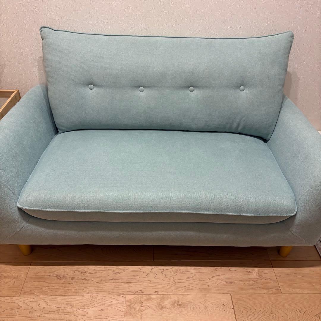【✨】【美品】ニトリ 2人がけ ソファ ローソファにもなるコンパクトソファ