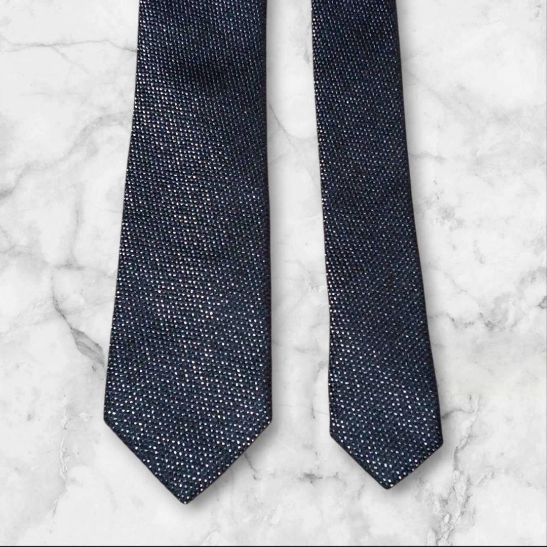 【美品】Paul Smith ポールスミス ネクタイ ラメ ブラック 日本製