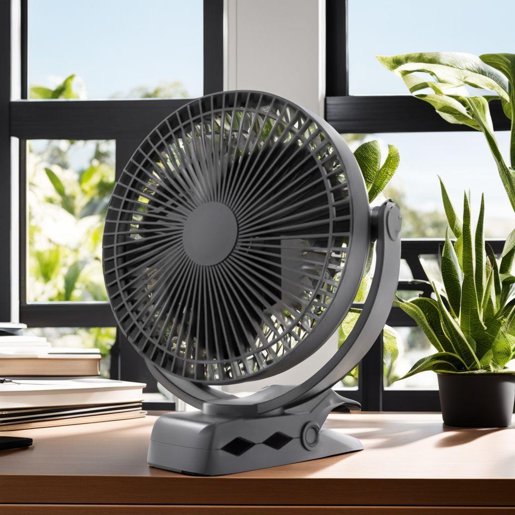 充電式クリップ＆卓上ファン：大型17cm羽根・10000mAh長時間