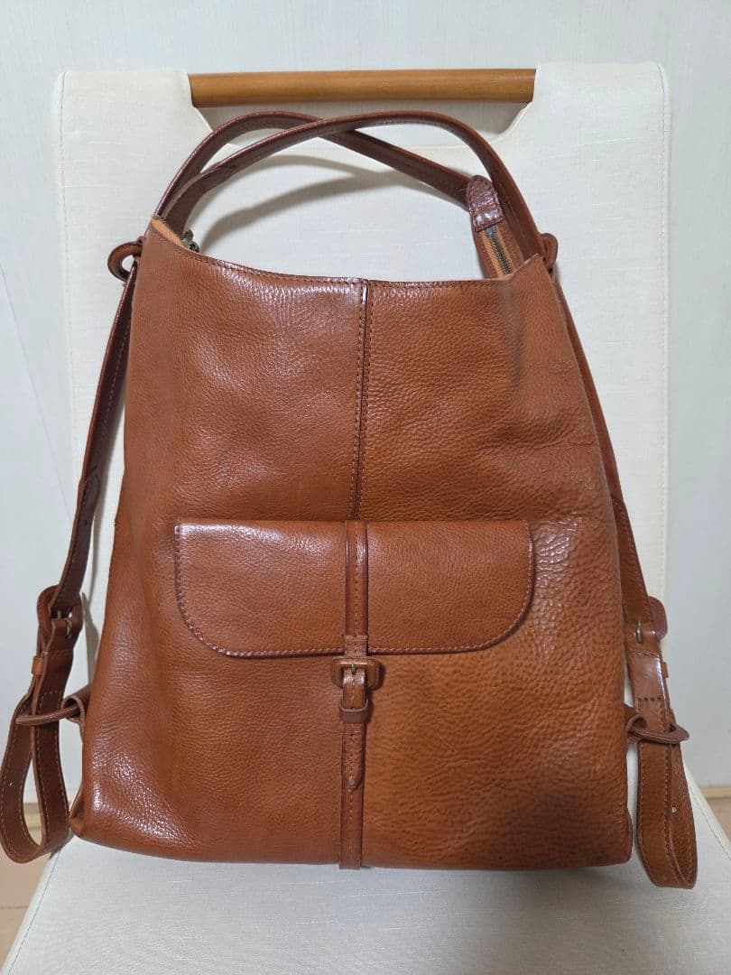 genten リュック ショルダーバッグ 3way 牛革 ミネルヴァ