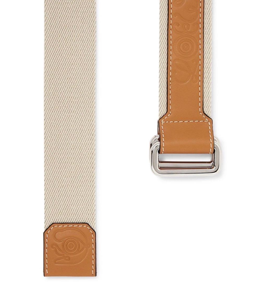 ★【新品】LOEWE Eye Nature ロエベ レザー キャンバスベルト