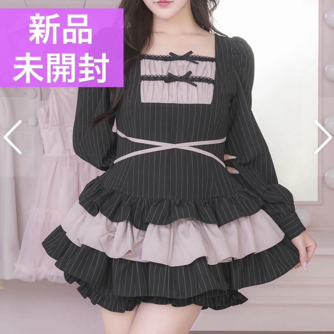 pium ピウム はしごリボンティアードセットアップ ピンク