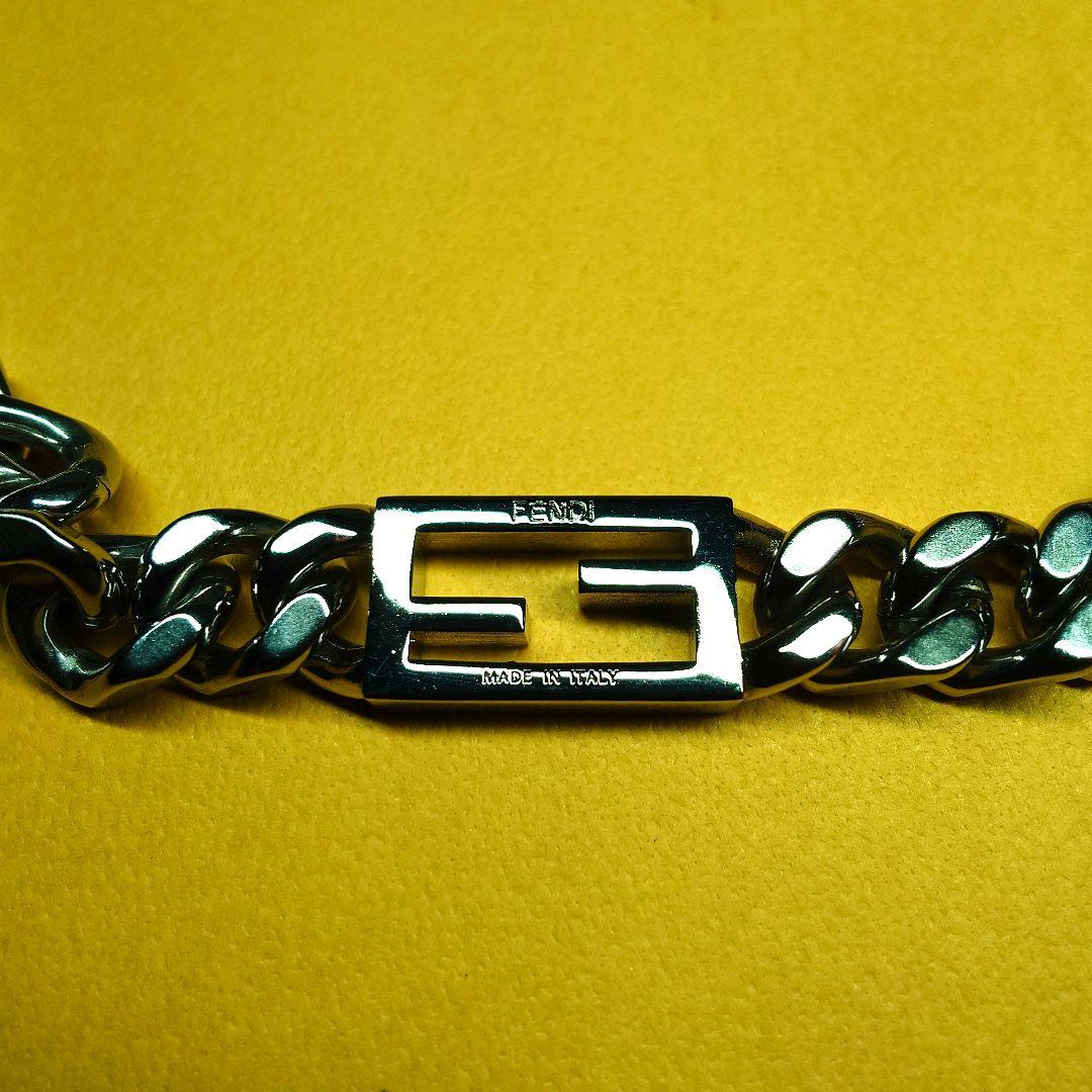 FENDI バゲット ネックレス 目黒蓮さん着用 FF チェーン シルバー