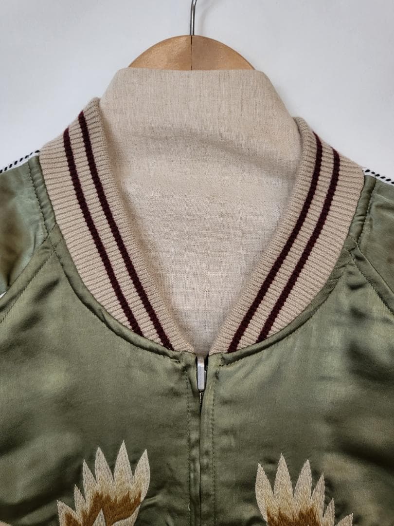 50'sライク刺繍ベロアリバーシブルスカジャン●サイズXXL（商品番号4964）