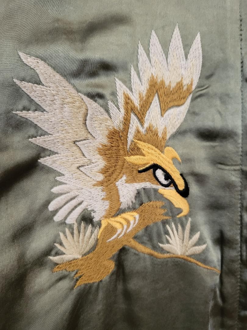 50'sライク刺繍ベロアリバーシブルスカジャン●サイズXXL（商品番号4964）