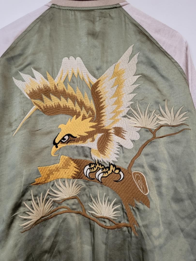 50'sライク刺繍ベロアリバーシブルスカジャン●サイズXXL（商品番号4964）