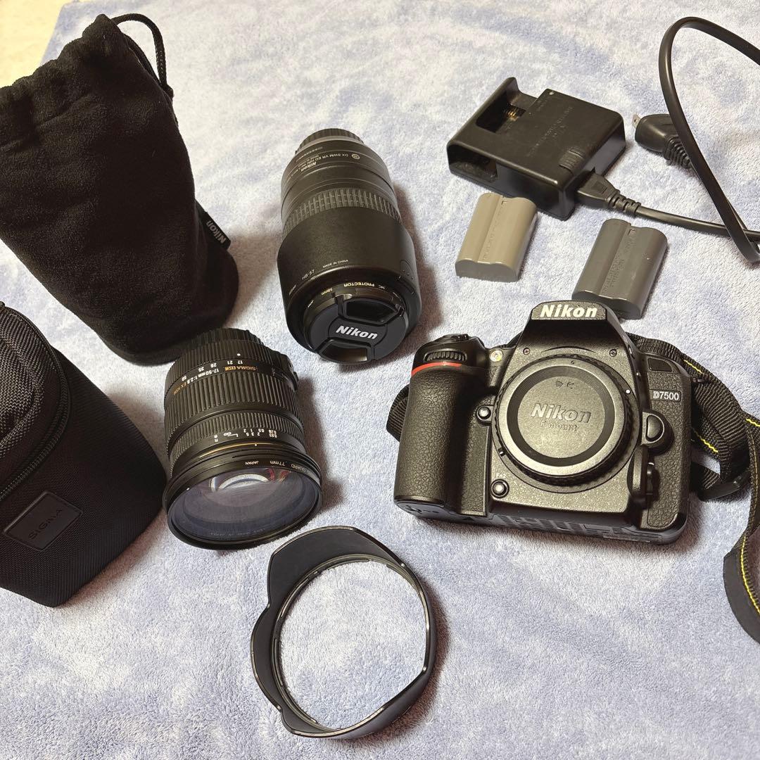 NikonD7500本体 一眼レフ 望遠ズームレンズ
