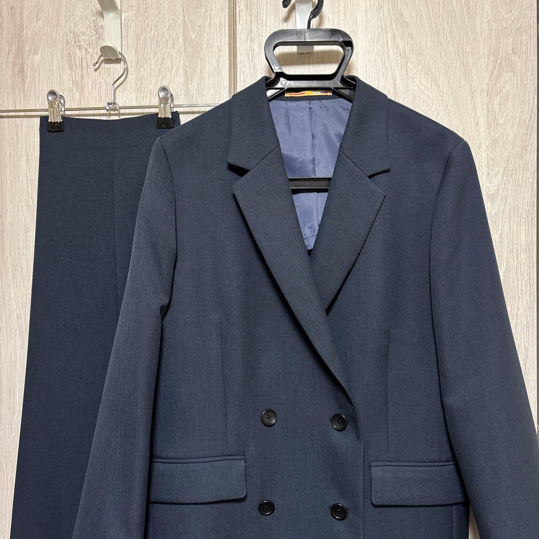 新品同様　オリヒカ　ウォッシャブル　パンツ　スーツ　青紺　上M 下L