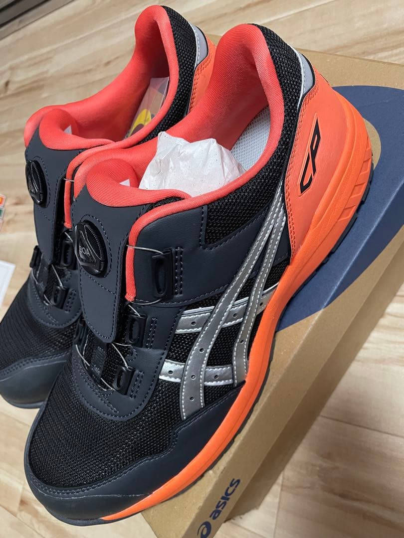 年初めお値下げ！ASICS 安全靴 BOAシステム ブラック/オレンジ