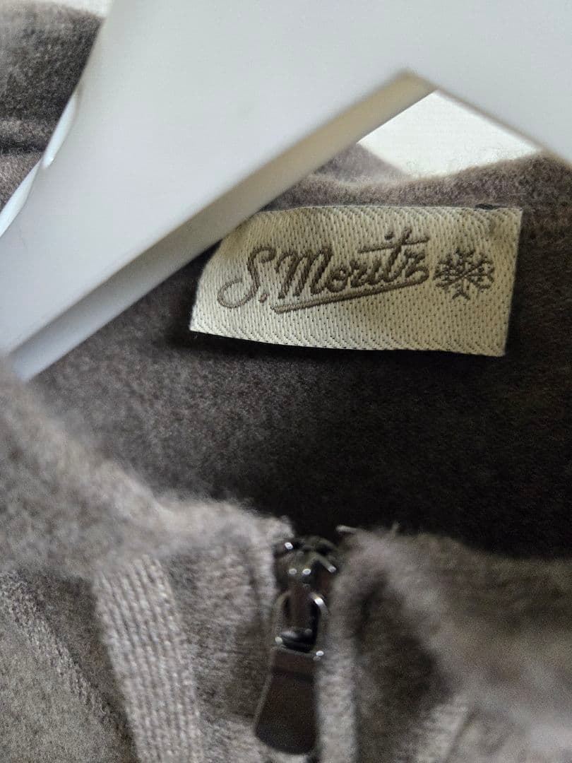 S.Moritz ／ Super120’sウールカシミヤ12ゲージニットパーカー